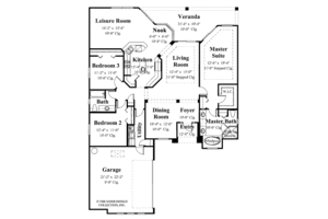 Floor Plan - Main Floor for Mediterranean House Plan #930-389 - 3 bed, 2 bath