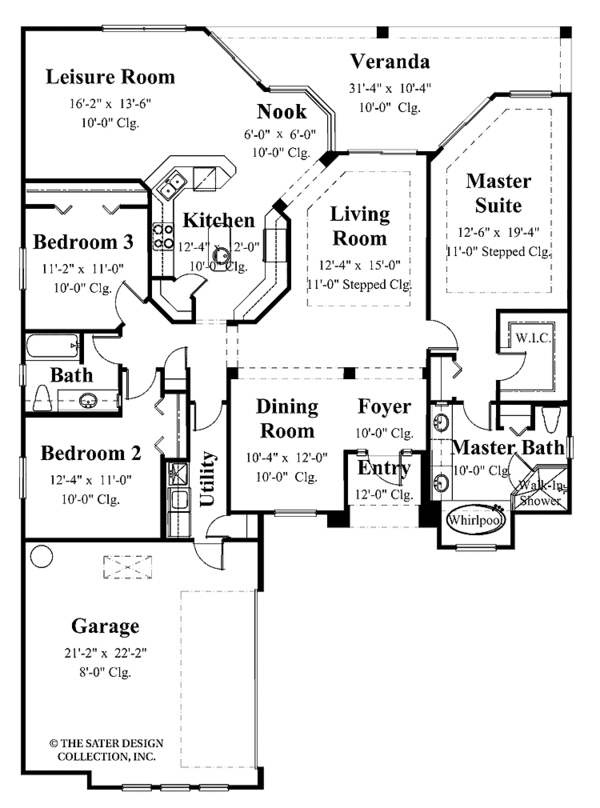 House Plan Design - Mediterranean Floor Plan - Main Floor Plan #930-389