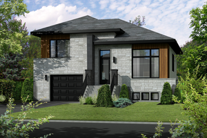Contemporary Exterior - Front Elevation Plan #25-4283