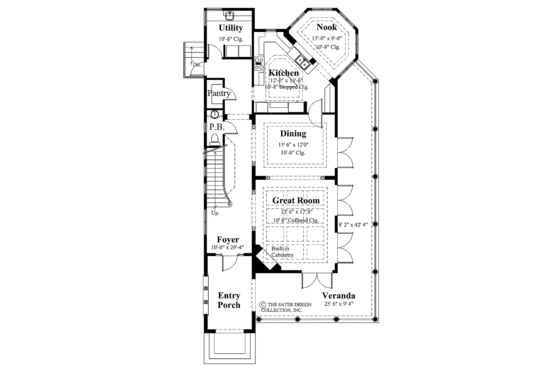 Floor Plan - Main Floor for Country House Plan #930-140 - 3 bed, 2.5 bath