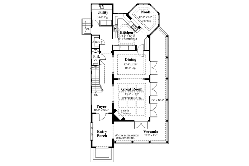Home Plan - Floor Plan - Main Floor for Country House Plan #930-140 - 3 bed, 2.5 bath