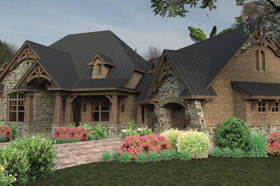 Exterior - Front Elevation 5 for Craftsman House Plan #120-246 - 3 bed, 2 bath