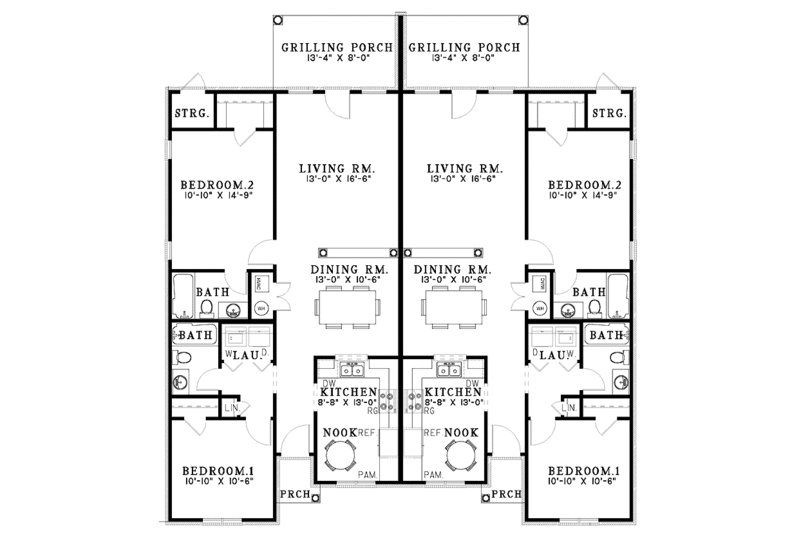 House Plan Design - Floor Plan - Main Floor for Colonial House Plan #17-3161 - 4 bed, 4 bath
