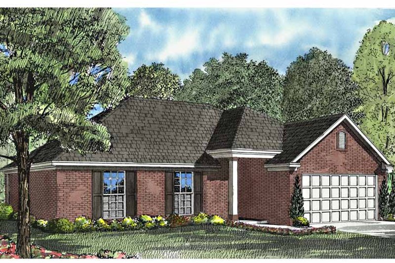 Dream House Plan - Exterior - Front Elevation 3 for Ranch House Plan #17-3026 - 3 bed, 2 bath