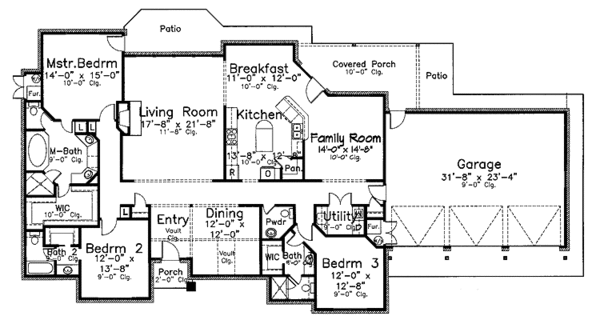 House Plan Design - Traditional Floor Plan - Main Floor Plan #52-285
