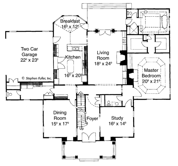 House Plan Design - Classical Floor Plan - Main Floor Plan #429-141