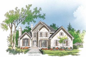 European Exterior - Front Elevation Plan #929-199