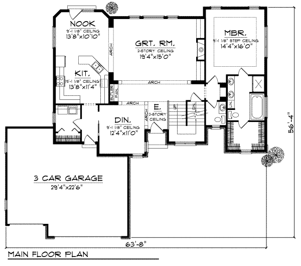 Traditional Floor Plan - Main Floor Plan #70-716