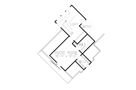 Floor Plan - Other Floor for Craftsman House Plan #54-363 - 3 bed, 2.5 bath