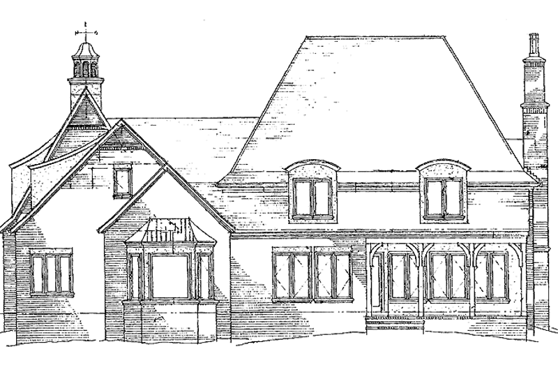 Dream House Plan - Exterior - Rear Elevation for Country House Plan #453-247 - 5 bed, 4.5 bath