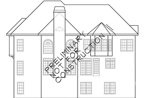 Exterior - Rear Elevation for Colonial House Plan #927-564 - 5 bed, 4 bath