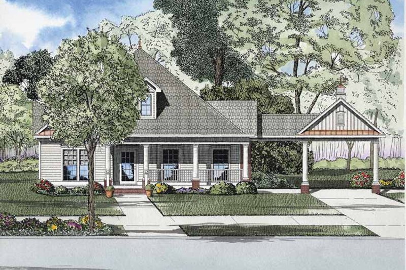 Home Plan - Bungalow Exterior - Front Elevation Plan #17-2865