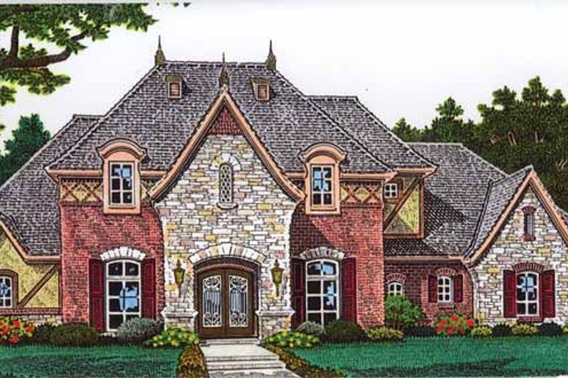 Architectural House Design - Country Exterior - Front Elevation Plan #310-1249