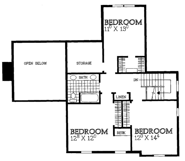 Home Plan - Country Floor Plan - Upper Floor Plan #72-941