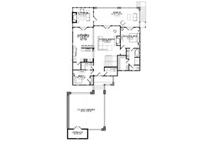 Floor Plan - Main Floor for Traditional House Plan #63-412 - 5 bed, 4 bath