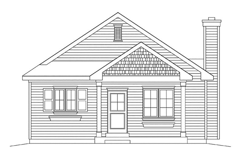 Dream House Plan - Exterior - Front Elevation 3 for Ranch House Plan #22-614 - 3 bed, 2 bath