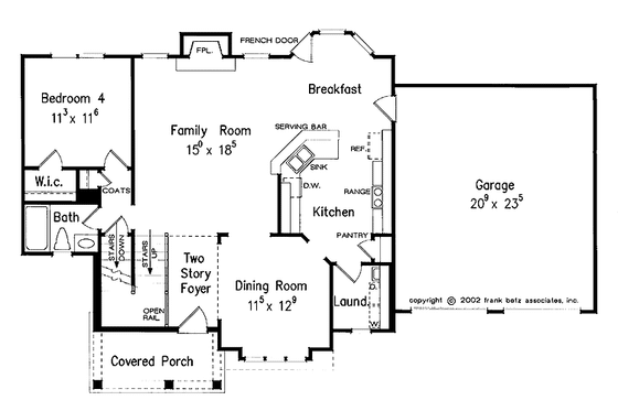 Floor Plan - Main Floor for Country House Plan #927-763 - 4 bed, 3 bath
