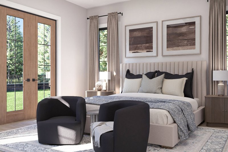 House Blueprint - Interior - Master Bedroom for Cottage House Plan #455-746 - 4 bed, 2.5 bath