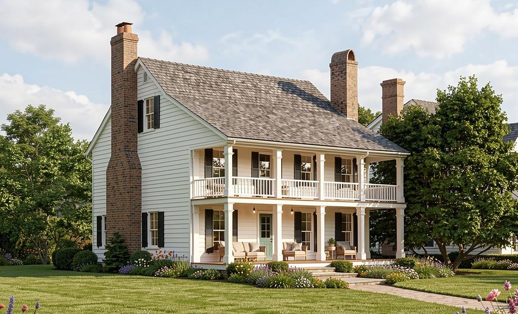 Photo 2 for Colonial House Plan #137-241 - 3 bed, 2 bath