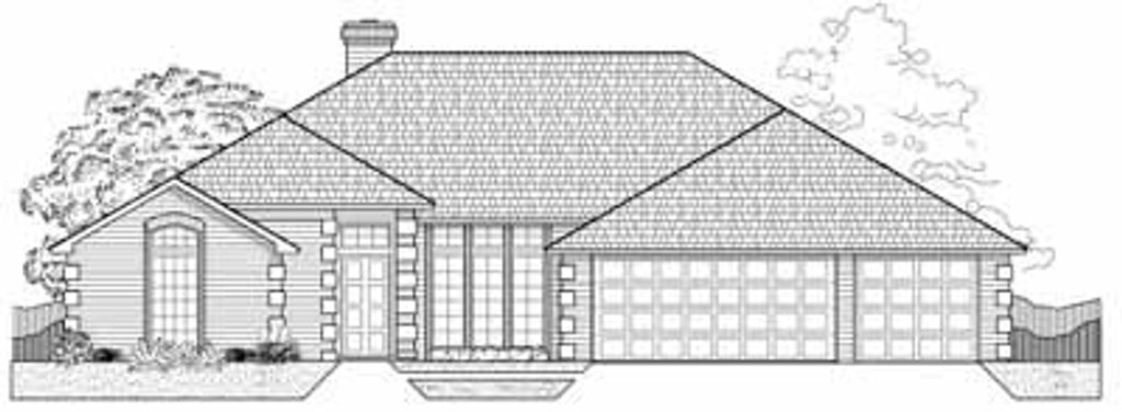 Exterior - Front Elevation 2 for Traditional House Plan #65-146 - 4 bed, 2 bath