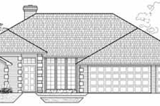 Exterior - Front Elevation for Traditional House Plan #65-146 - 4 bed, 2 bath