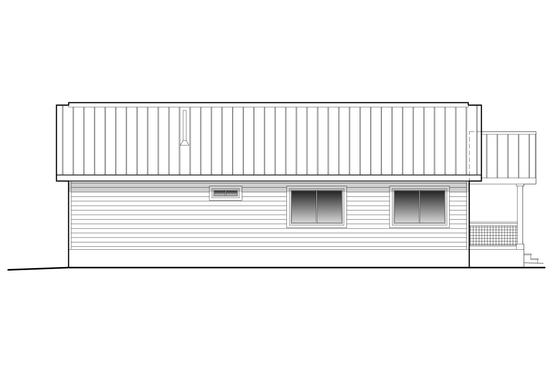 Exterior - Other Elevation 5 for Bungalow House Plan #123-124 - 3 bed, 2 bath