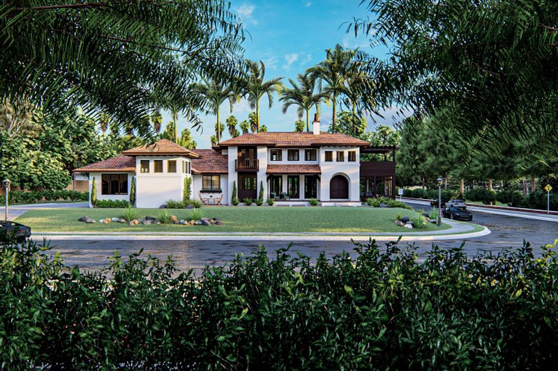 Home Plan - Exterior - Other Elevation 2 for Mediterranean House Plan #455-555 - 4 bed, 3.5 bath