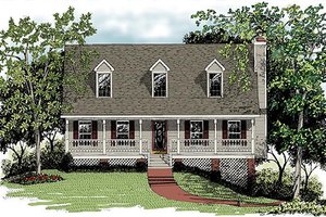 Country Exterior - Front Elevation Plan #56-132