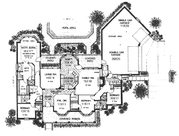 Craftsman Floor Plan - Main Floor Plan #310-955