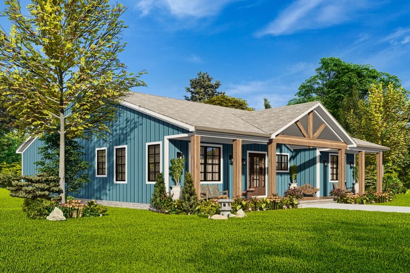 House Design - Exterior - Front Elevation 12 for Craftsman House Plan #54-591 - 3 bed, 2.5 bath