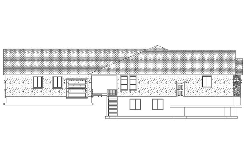 Dream House Plan - Left Side Elevation
