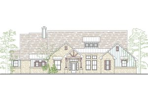 Exterior - Front Elevation 3 for Contemporary House Plan #80-186 - 4 bed, 3 bath