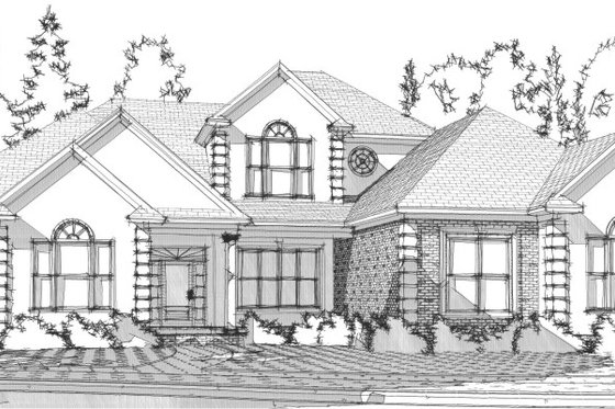 Exterior - Front Elevation for Traditional House Plan #63-288 - 4 bed, 3.5 bath