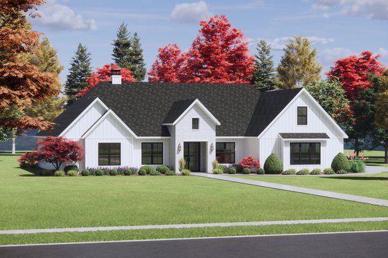 Exterior - Front Elevation 3 for Cottage House Plan #1096-126 - 4 bed, 3.5 bath