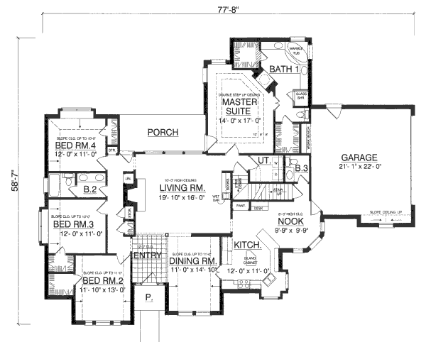 Dream House Plan - European Floor Plan - Main Floor Plan #40-410