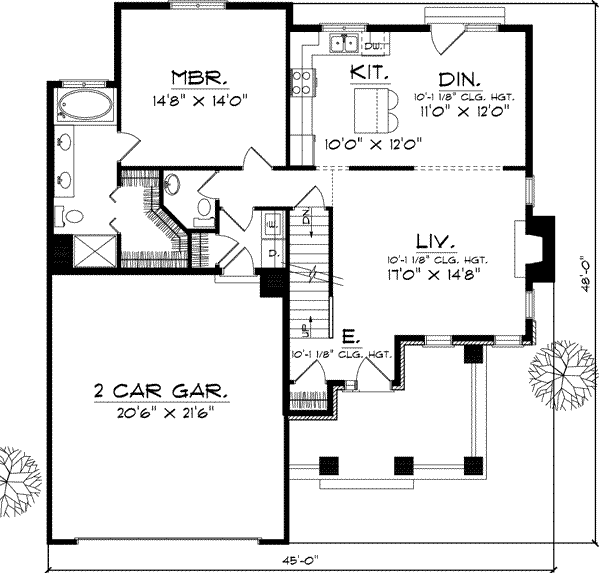 Home Plan - Mediterranean Floor Plan - Main Floor Plan #70-642