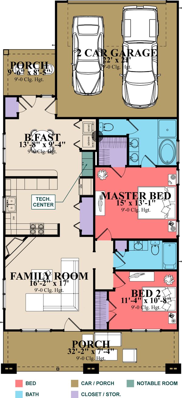 Dream House Plan - Craftsman Floor Plan - Main Floor Plan #63-272