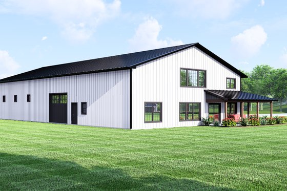 Exterior - Other Elevation 2 for Barndominium House Plan #1064-320 - 1 bed, 1.5 bath