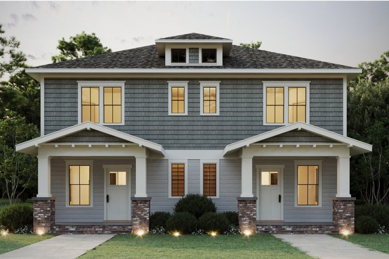 House Blueprint - Craftsman Exterior - Front Elevation Plan #461-117