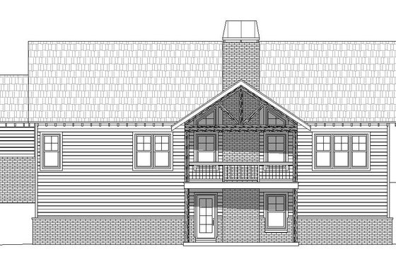 Exterior - Rear Elevation for Ranch House Plan #932-353 - 3 bed, 2 bath