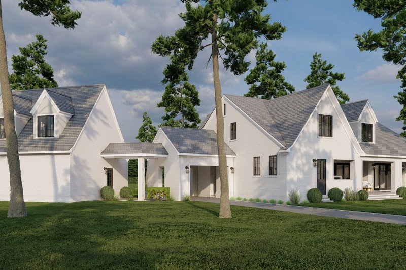 House Plan Design - Exterior - Rear Elevation 2 for European House Plan #923-338 - 4 bed, 4 bath