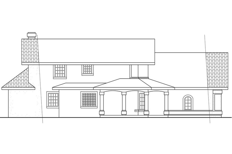 Home Plan - Exterior - Other Elevation for Mediterranean House Plan #124-435 - 3 bed, 2.5 bath