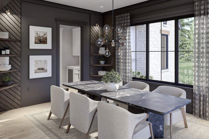 House Blueprint - Interior - Dining Room for European House Plan #455-624 - 5 bed, 5.5 bath