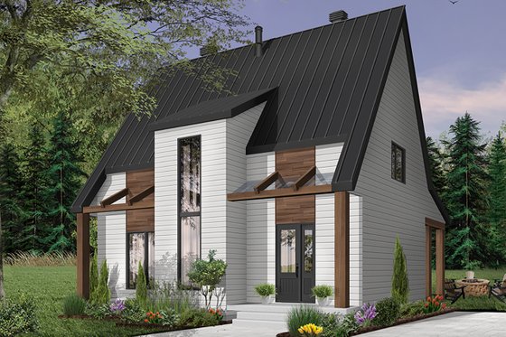 Exterior - Front Elevation 4 for Modern House Plan #23-2682 - 3 bed, 2.5 bath