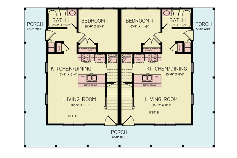 Home Plan - Floor Plan - Main Floor for Barndominium House Plan #54-621 - 6 bed, 6 bath