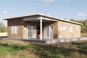 Contemporary Exterior - Front Elevation Plan #1106-68