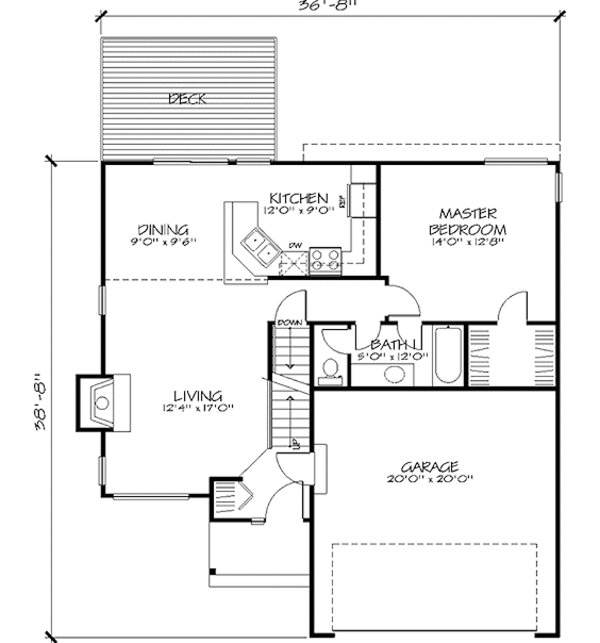 Traditional Floor Plan - Main Floor Plan #320-131