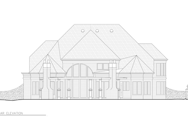 House Blueprint - Exterior - Other Elevation 1 for European House Plan #119-359 - 4 bed, 4.5 bath