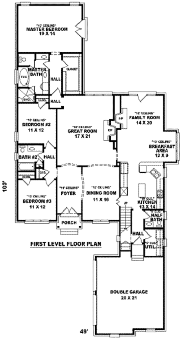 European Floor Plan - Main Floor Plan #81-1229