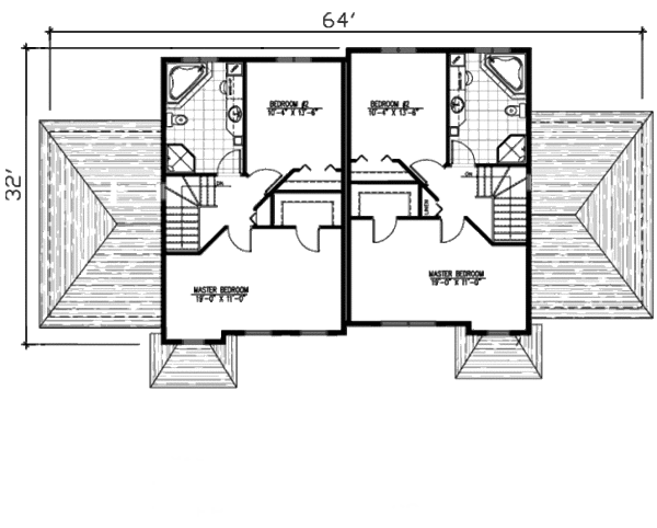 House Blueprint - Traditional Floor Plan - Upper Floor Plan #138-239